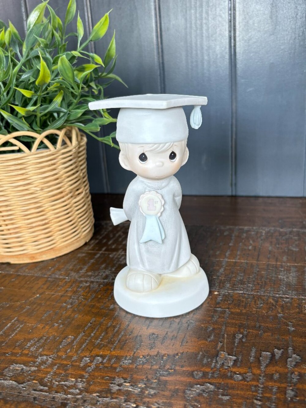 Vintage 1986 Precious Moments Graduation Figurine "God Bless You Graduate" Boy